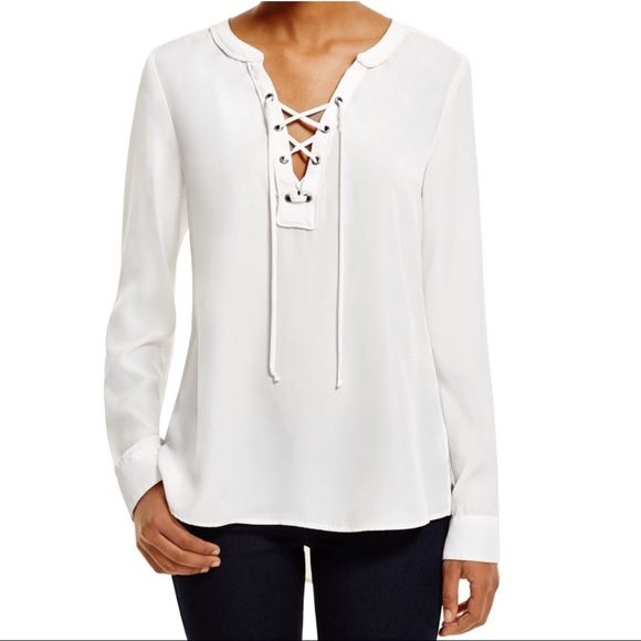 Sanctuary Lace Up Boho Blouse - Picture 1 of 4